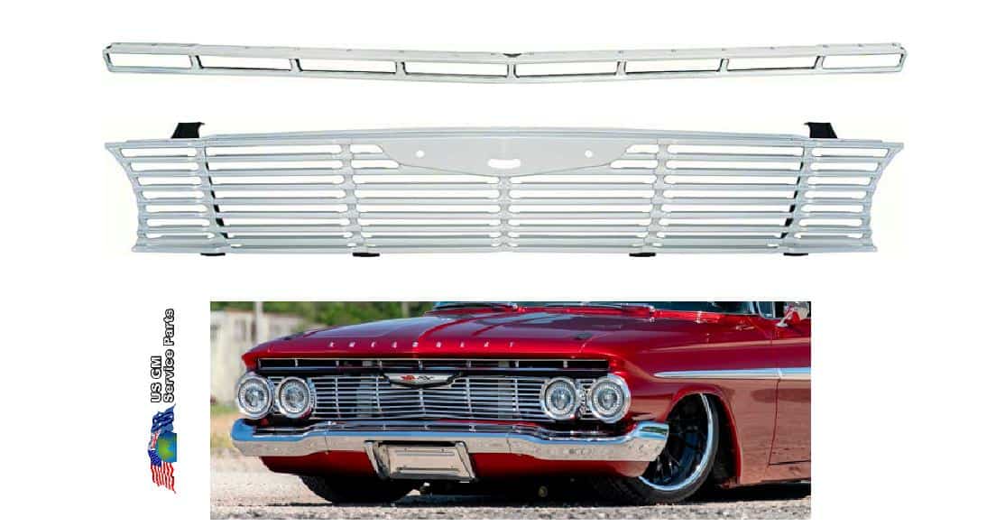 61 Chevy Impala Grille Sections (2)